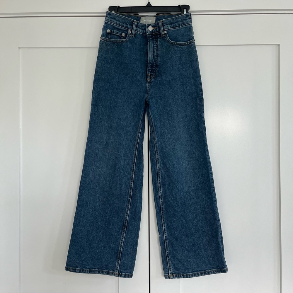 Everlane Way-High Sailor Jean, Deep Blue, Size 25 Crop